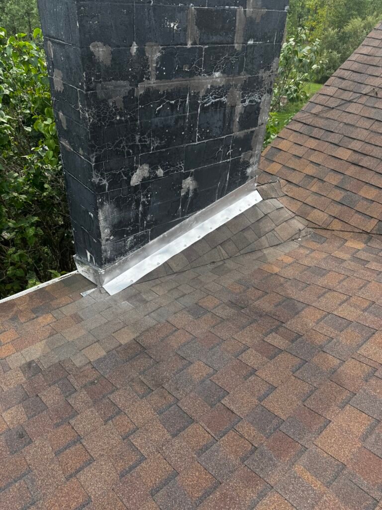Roof flashing and chimney sealing repair